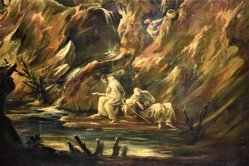 Louis XIV - Paysage Fantastique - attribué à Alessandro Magnasco (1667 - 1749)